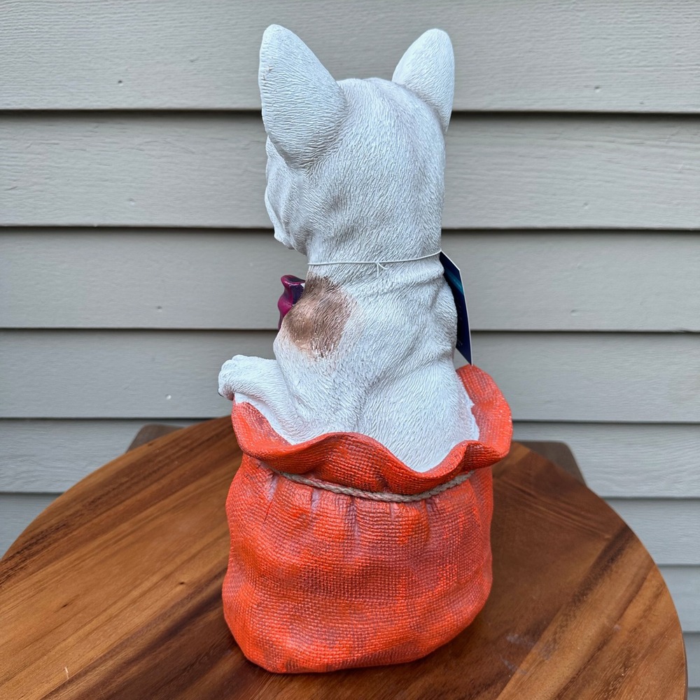 Humane Society French Bulldog Halloween Trick or Treat Sack Figurine 14in White - Picture 6 of 14